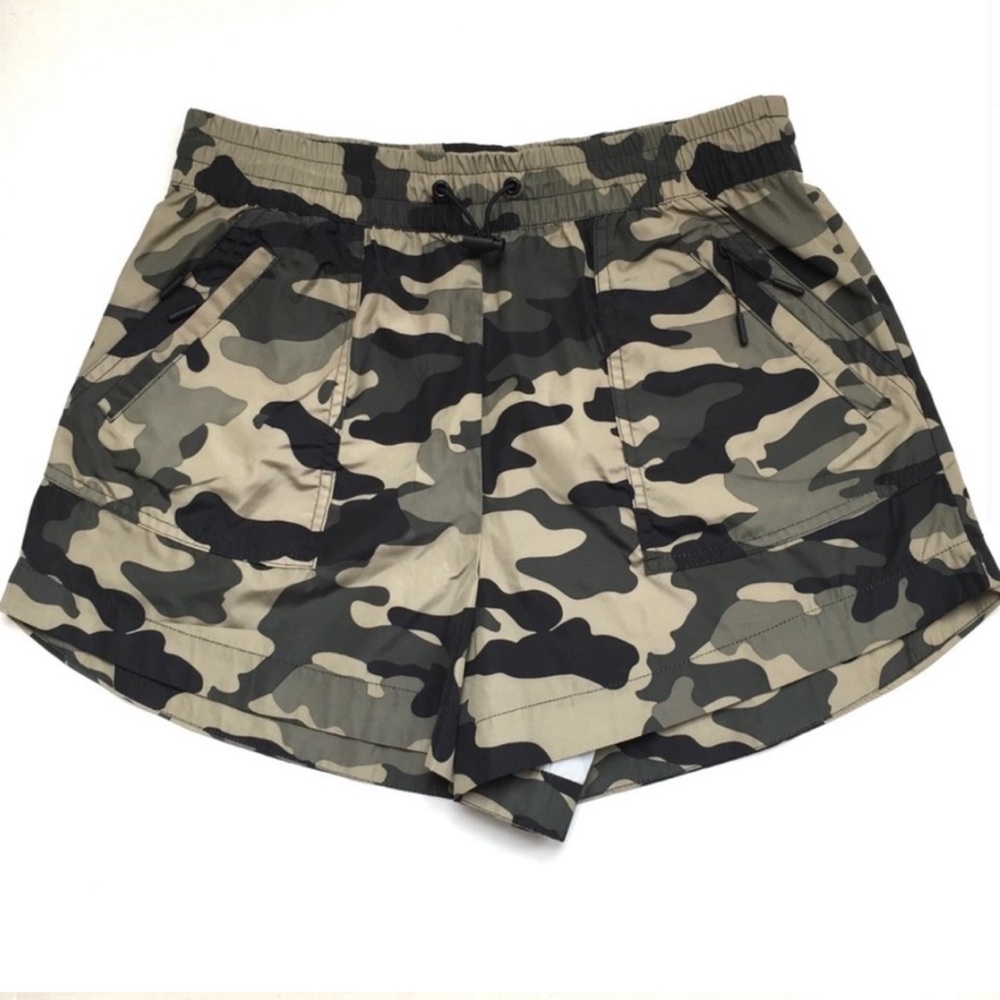 Zara Camo Print Athletic Shorts